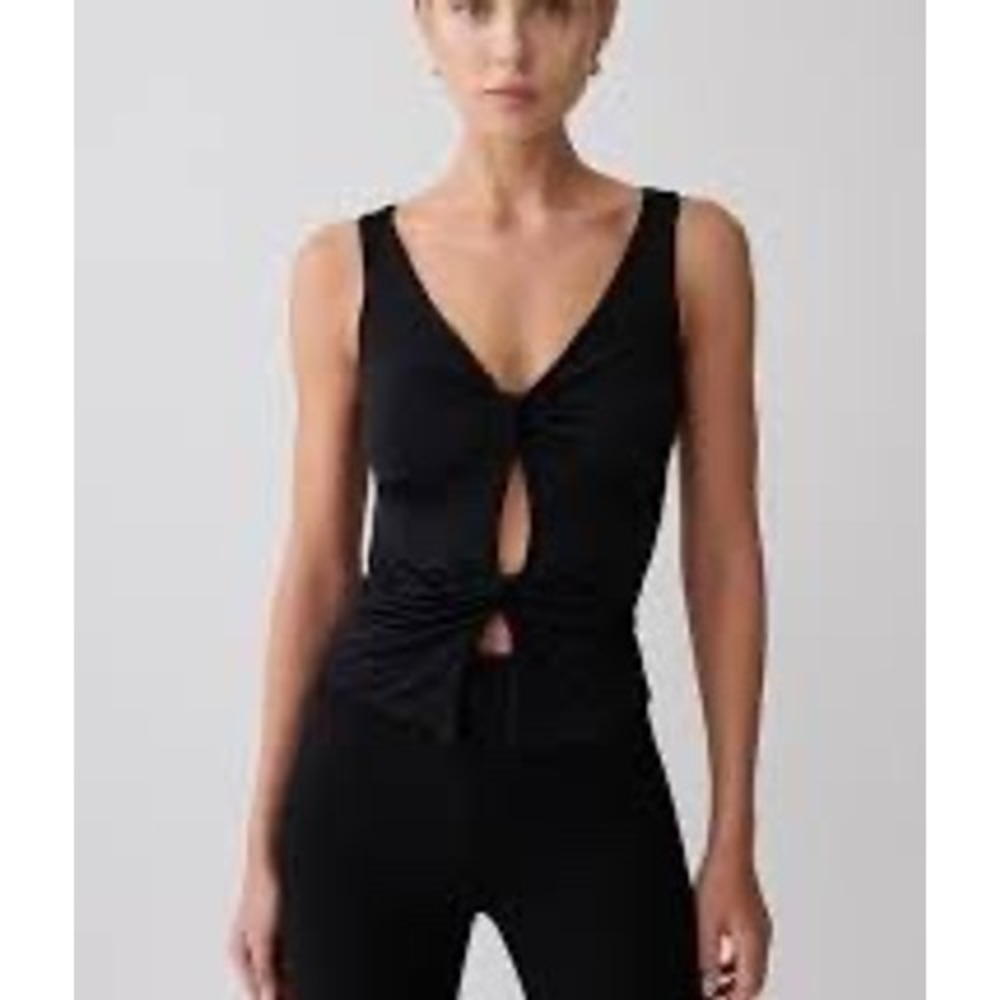 MESHKI Millie Twist‎ Sleeveless Top Black Size XS New With Tags